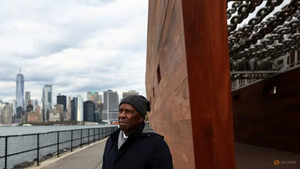 Creaking chains a reminder of slavery in New York art exhibit
